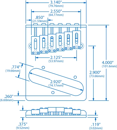 Gotoh Modern Bridge For Tele - StewMac 6 Gotoh Modern Bridge For Tele - StewMac - Image 4