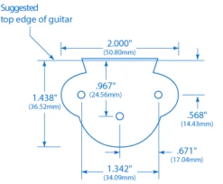 Thin Body Trapeze Tailpiece - StewMac -Fine Musical Instruments 0189 1spec