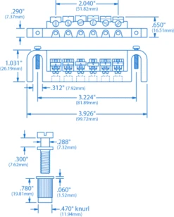 Adjustable Wraparound Bridge - StewMac -Fine Musical Instruments 0401 1spec
