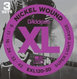 D'Addario XL Nickel Wound Electric Guitar Strings, 3-pack - StewMac -Fine Musical Instruments 10575 4 3000