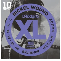 D'Addario XL Nickel Wound Electric Guitar Strings, 10-pack - StewMac -Fine Musical Instruments 10580 3 3000