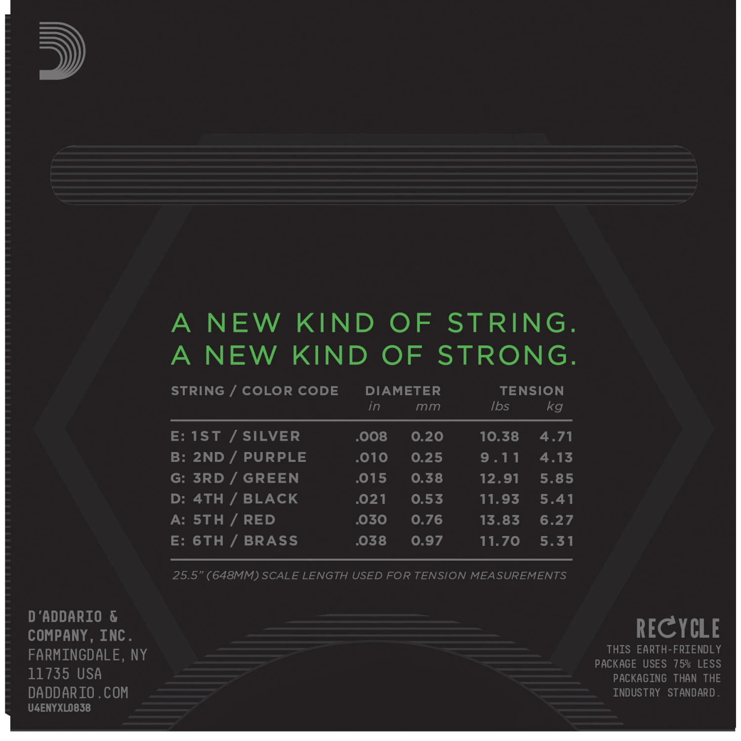 D'Addario NYXL Nickel Wound Electric Guitar Strings - StewMac 4 D'Addario NYXL Nickel Wound Electric Guitar Strings - StewMac - Image 2