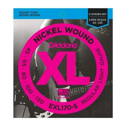 D'Addario Nickel Wound 5-String Bass Strings - StewMac 3 D'Addario Nickel Wound 5-String Bass Strings - StewMac