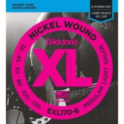 D'Addario Nickel Wound 6-String Bass Strings - StewMac