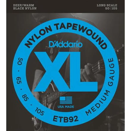 D'Addario Nylon Tapewound Bass Strings - StewMac 3 D'Addario Nylon Tapewound Bass Strings - StewMac