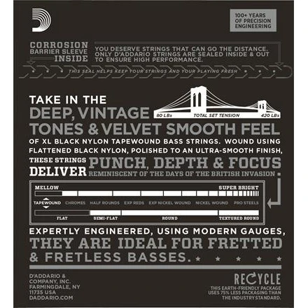 D'Addario Nylon Tapewound Bass Strings - StewMac 4 D'Addario Nylon Tapewound Bass Strings - StewMac - Image 2