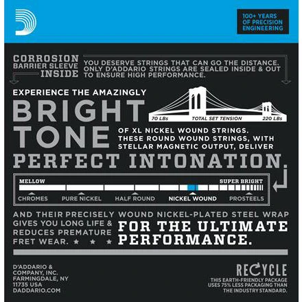 D'Addario XL Nickel Wound 8-String Electric Guitar Strings - StewMac 4 D'Addario XL Nickel Wound 8-String Electric Guitar Strings - StewMac - Image 2