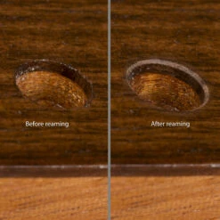 No-Chip Tuner Hole Countersink - StewMac -Fine Musical Instruments 1799 3 before after 2000