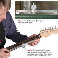 Neck Relief Gauge And Nut Slotting Gauge Set - StewMac 7 Neck Relief Gauge And Nut Slotting Gauge Set - StewMac -Fine Musical Instruments 2005 3 steps 2000