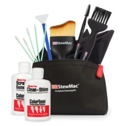 StewMac Guitar Cleaning Tool Set - StewMac -Fine Musical Instruments 2050 3 set with bag on white w old brush 3000