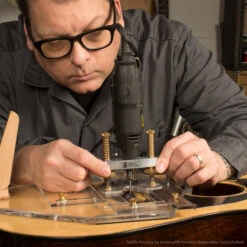 Saddle Routing Jig - StewMac 12 Saddle Routing Jig - StewMac -Fine Musical Instruments 4043 5 inuse with precision base and dremel square 3000px