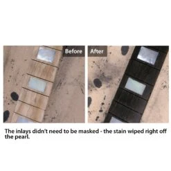 Black Fingerboard Stain - StewMac -Fine Musical Instruments 4237 3 before after 2100px