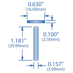 Posts/Thumbwheels For ABR-1 Tune-o-matic Bridges - StewMac -Fine Musical Instruments 4570 1spec