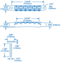 Original ABR-1 Tune-o-matic Bridge - StewMac -Fine Musical Instruments 4616 specs
