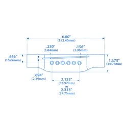 Pre-War Guitar Belly Bridge, Ebony - StewMac -Fine Musical Instruments 4938 spec