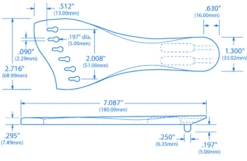 Benedetto Archtop Tailpiece - StewMac -Fine Musical Instruments 5270 1spec