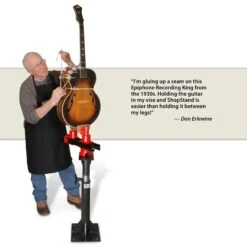 ShopStand And Guitar Repair Vise Set - StewMac -Fine Musical Instruments 5391 3 dan on white 2700px