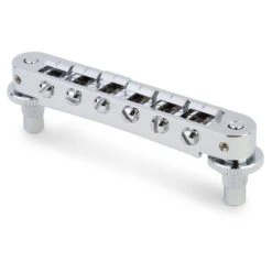 TonePros TP6A Aluminum Tune-o-matic Bridge With Bell Brass Saddles - StewMac