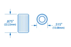 Pigtail '50s Stud Bushings, Set Of 2 - StewMac -Fine Musical Instruments 5682 1spec