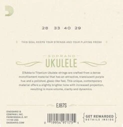 D'Addario Titanium Ukulele Strings - StewMac -Fine Musical Instruments daddario titanium ukulele strings 51118