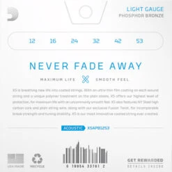 D'Addario XS Phosphor Bronze Acoustic Guitar Strings - StewMac -Fine Musical Instruments m007575 4 back 570